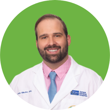 Tampa implant dentist Doctor Justin Elikofer smiling